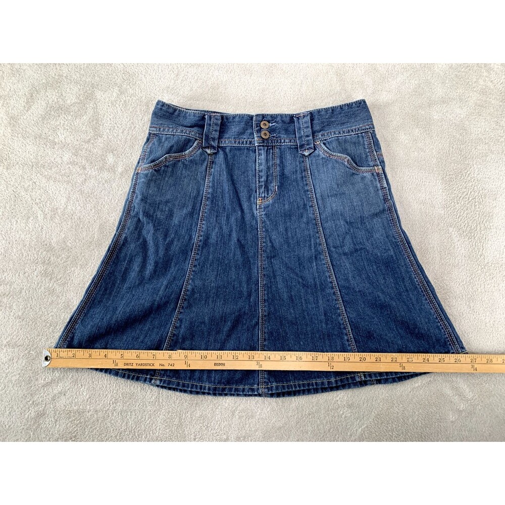 GAP Denim Skirt 4 Blue Flared 90s Retro Coquette Indie Sleaze Mini - Picture 9 of 11